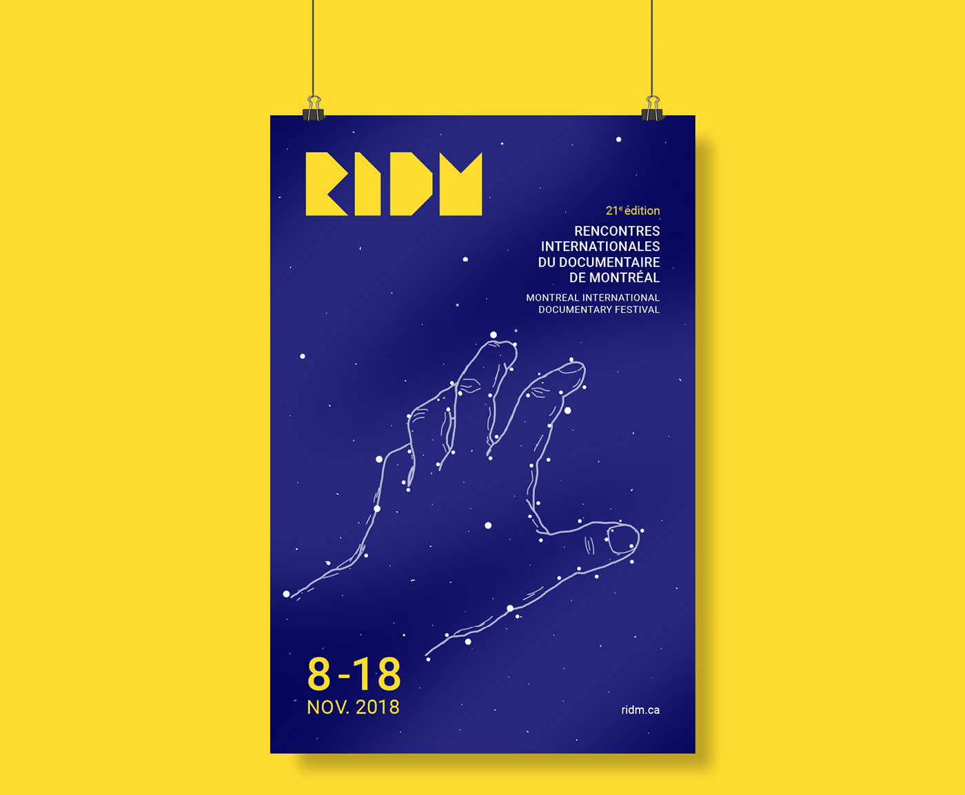 RIDM campagne publicitaire graphisme Constellations