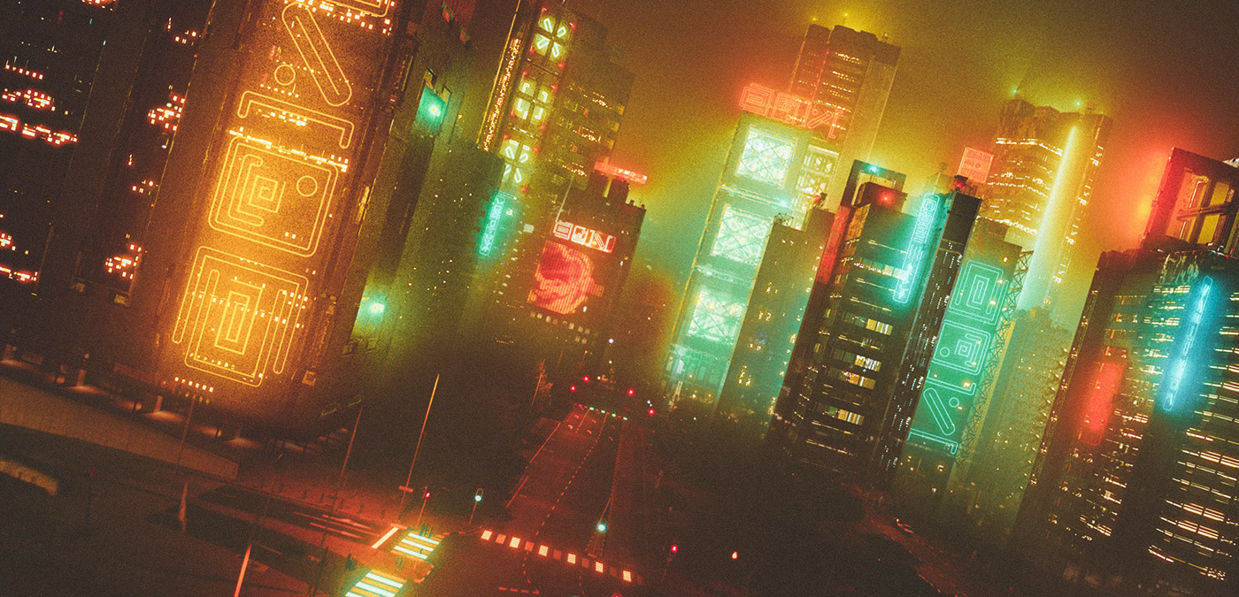sci-fi city styleframes