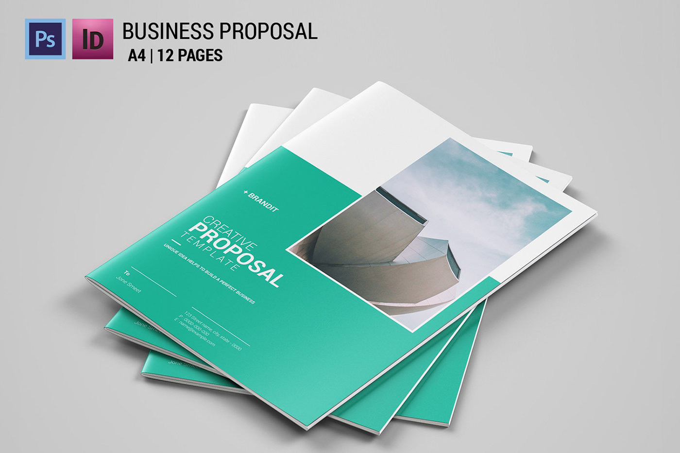 Business Proposal business brochure Corporate Brochure Company Brochure annual report Minimal Proposal Proposal Brochure photoshop template indesign template project proposal
