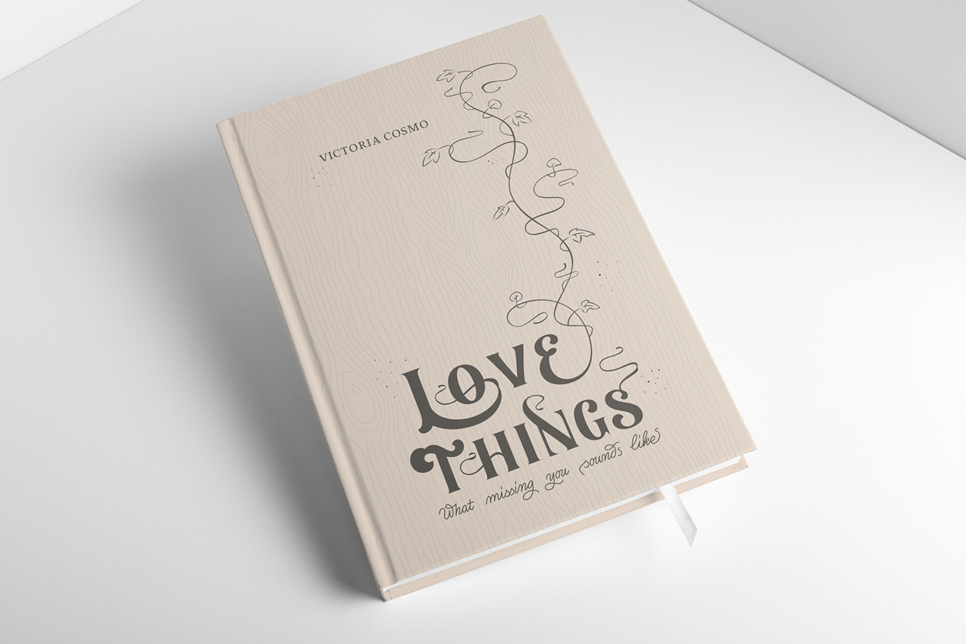 Poetry book cover design mockup