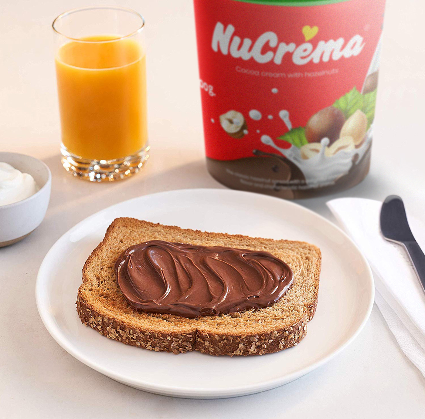 chocolate nutella spread hazelnut Packaging Nucrema modern red identity Cadbury