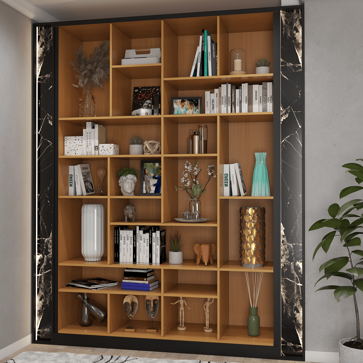 book shelves interior design  model woods