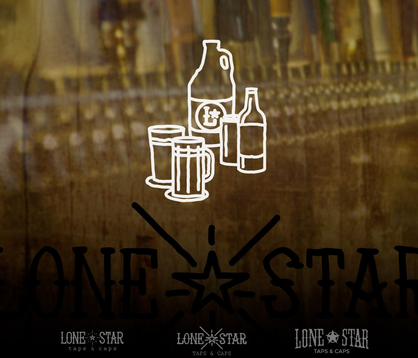 logo branding  beer wine LoneStar