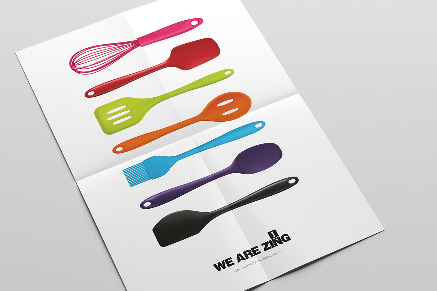 zing colour multi coloured pink lime green blue red purple orange utensils colanders premier houseware housewares homewares homeware hangtag header card hanger Packaging brand logo KITCHENWARE cookware kitchen silicone rubber spoon spatula Turner tongs brush rolling pin box Fun Colourful  premium quirky Character helvetica speech bubble