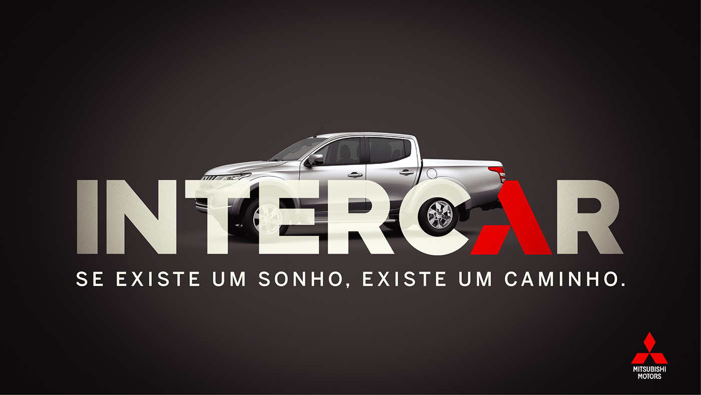 Intercar Mitsubishi car brand mark logo symbol shape vector Icon