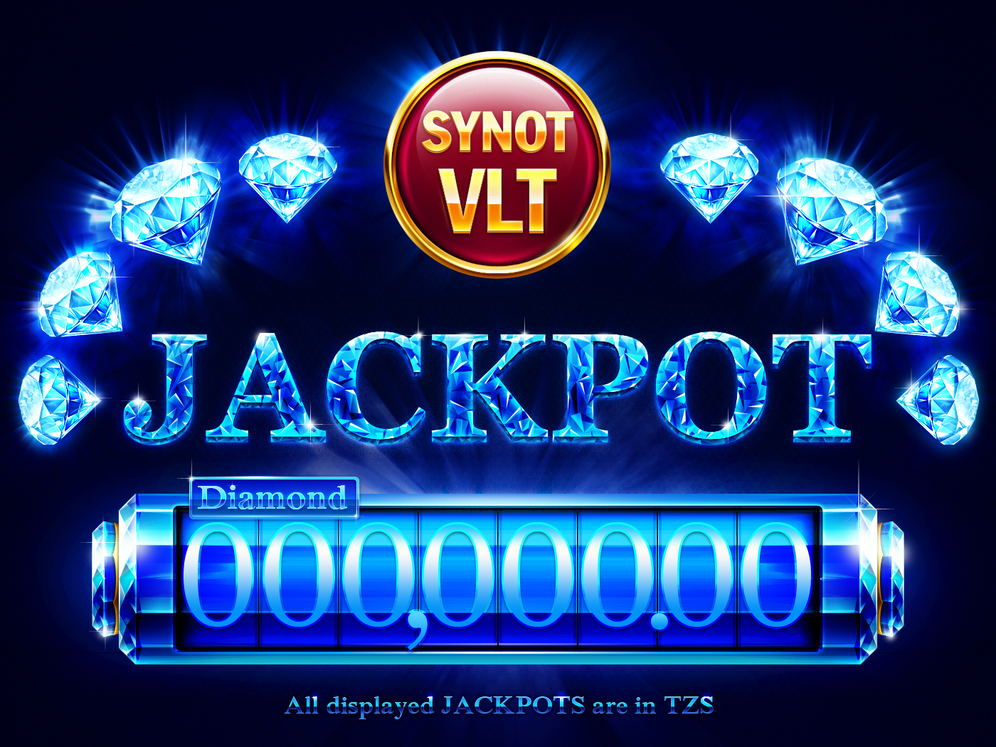 art graphic design JackPot screens online casino stars diamonds coins gold bronze