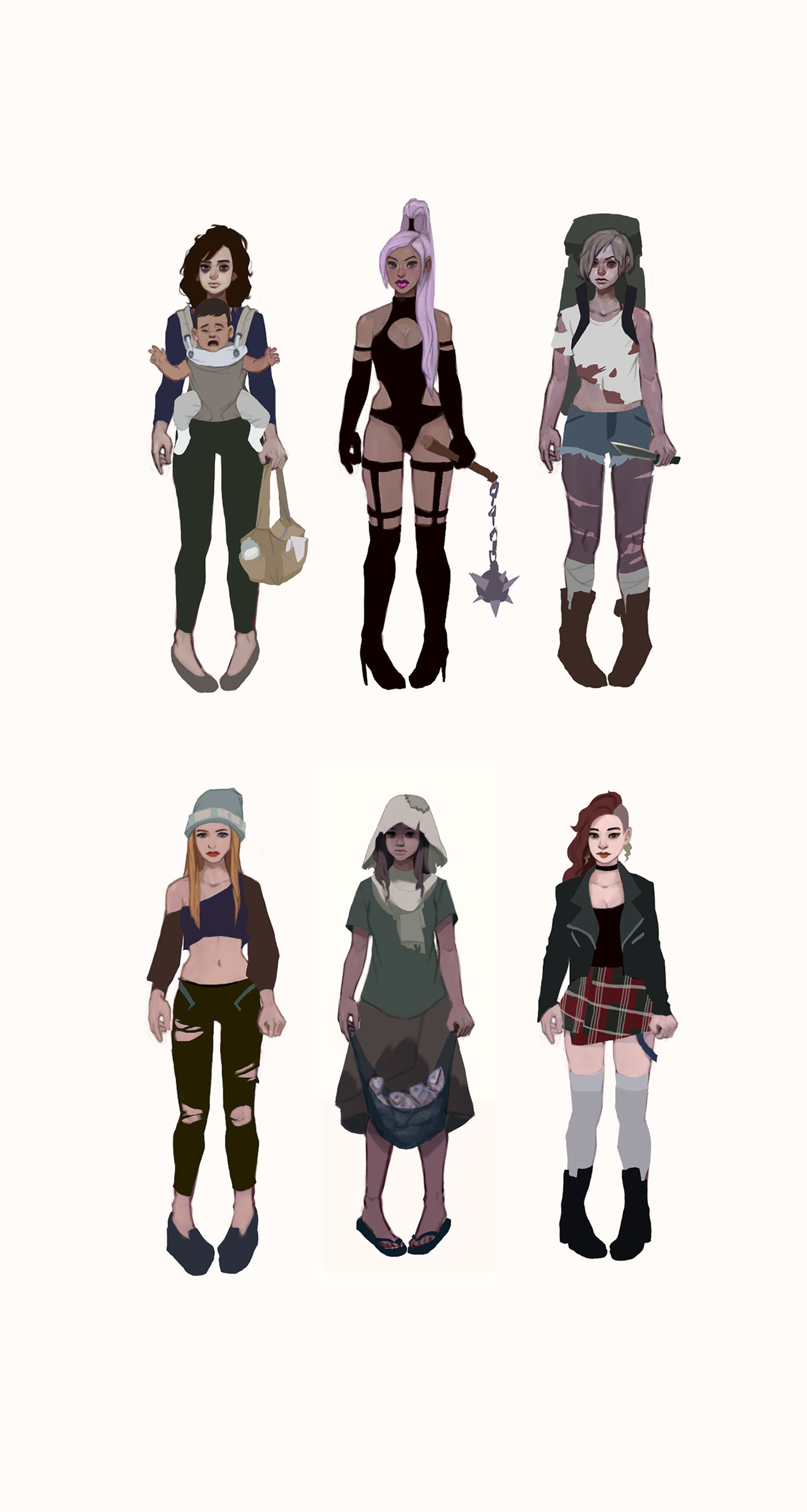 Character design  concept art fashion concepts female character Game Art Gaming punk punk style