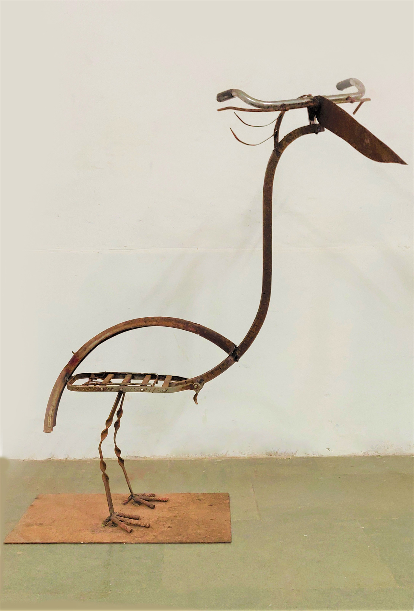 3D bird bird sculpture crane scrap metal scrap sculpture sculpture Scultping