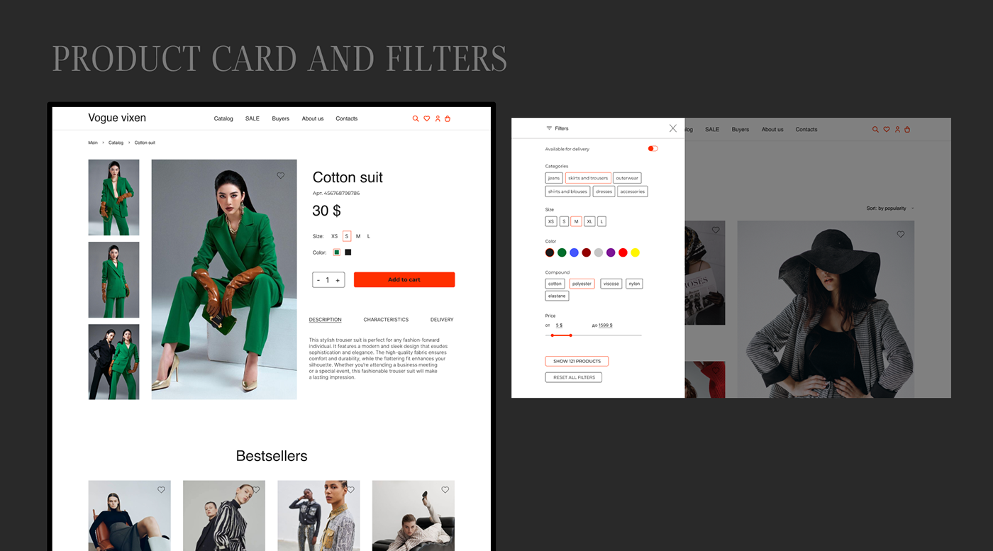 UI/UX Figma Web Design  Website Fashion  design UX design Mobile app Adaptive clothes
