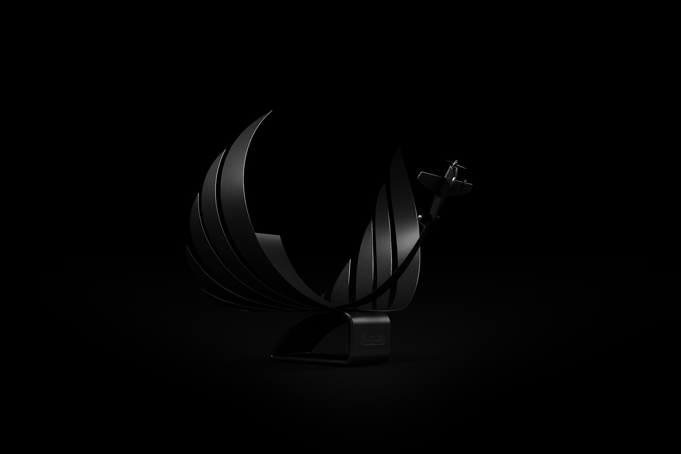 Adobe Portfolio Red Bull Air Race trophy product design  falcon black
