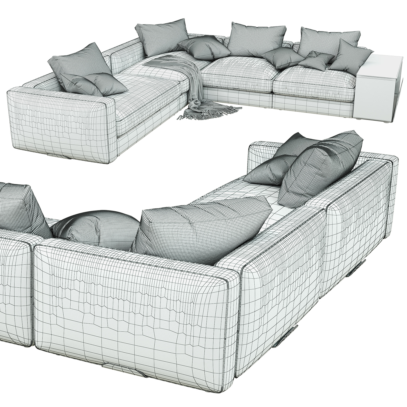 3D 3D model 3ds max design Flexform harper sectional sectional sofa  sofa V-ray