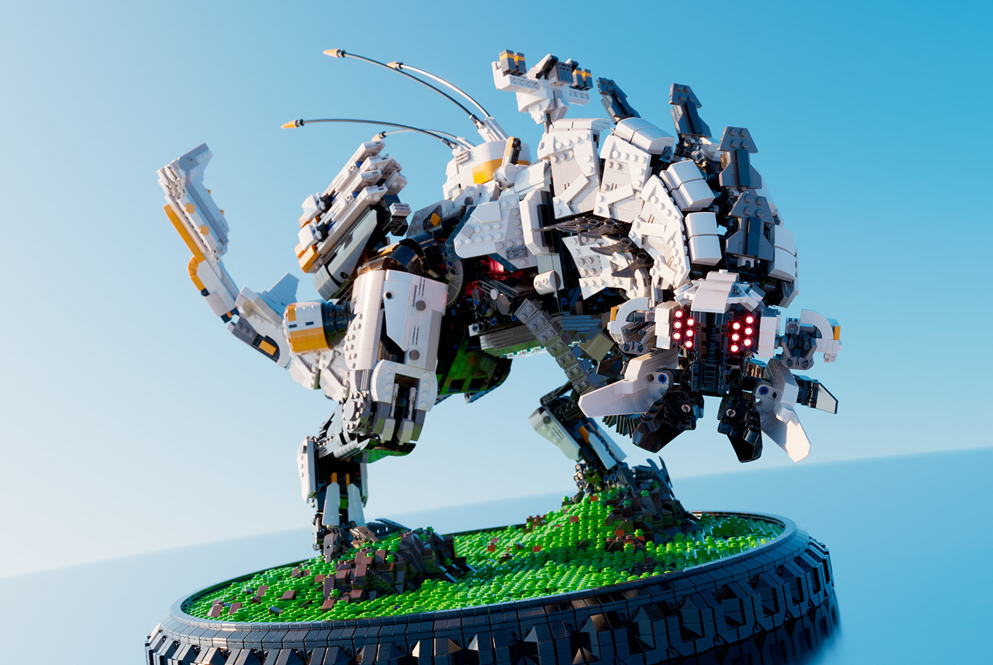 3D 3ds max brick LEGO robot Scifi toys vray