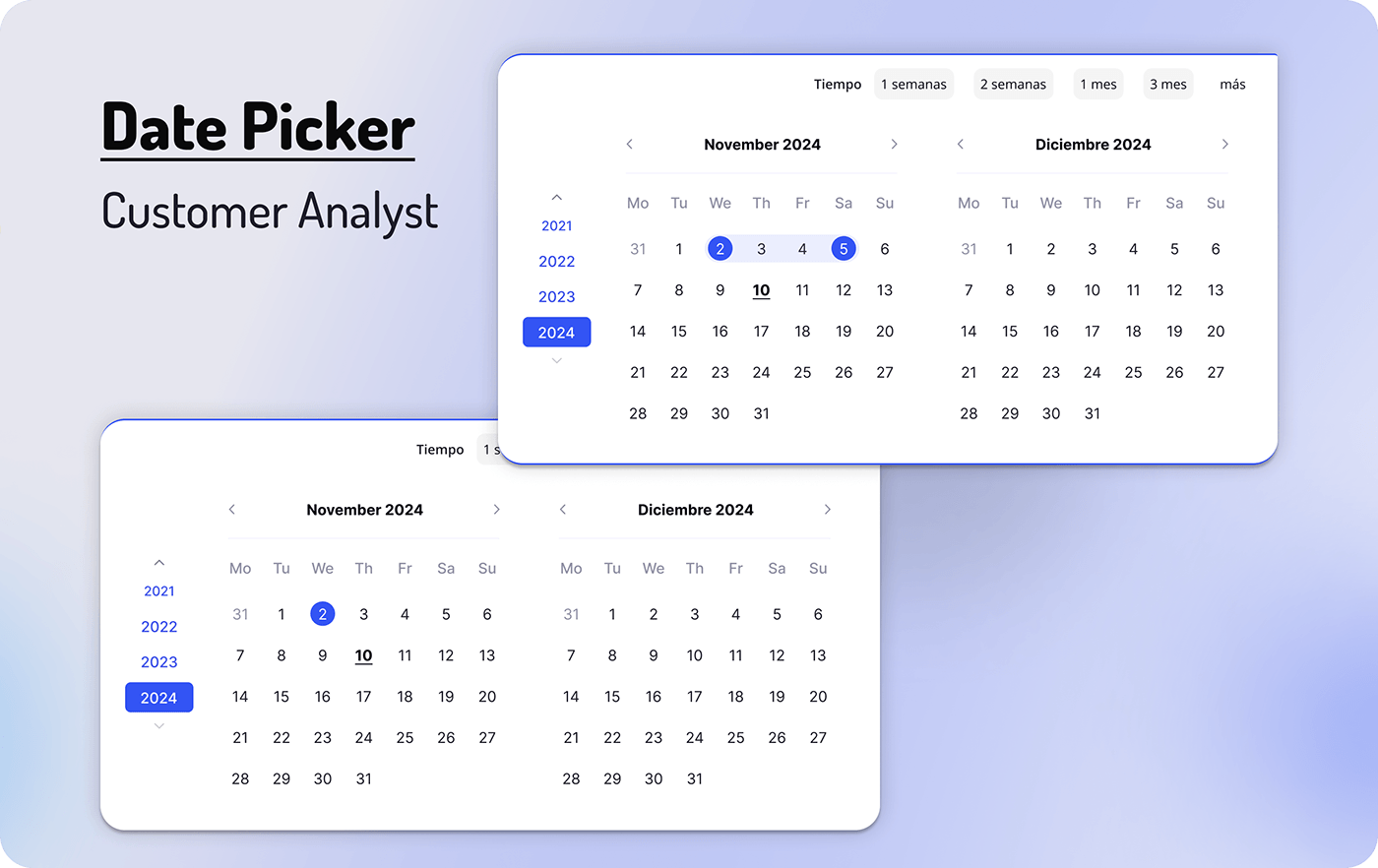 date picker UI/UX ui design user experience calendar Figma Web designer dashboard customer dark mode