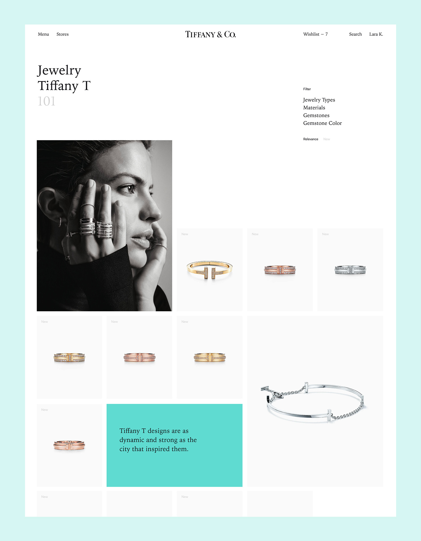 tiffany luxury Website minimal White site clean poster Web rebranding