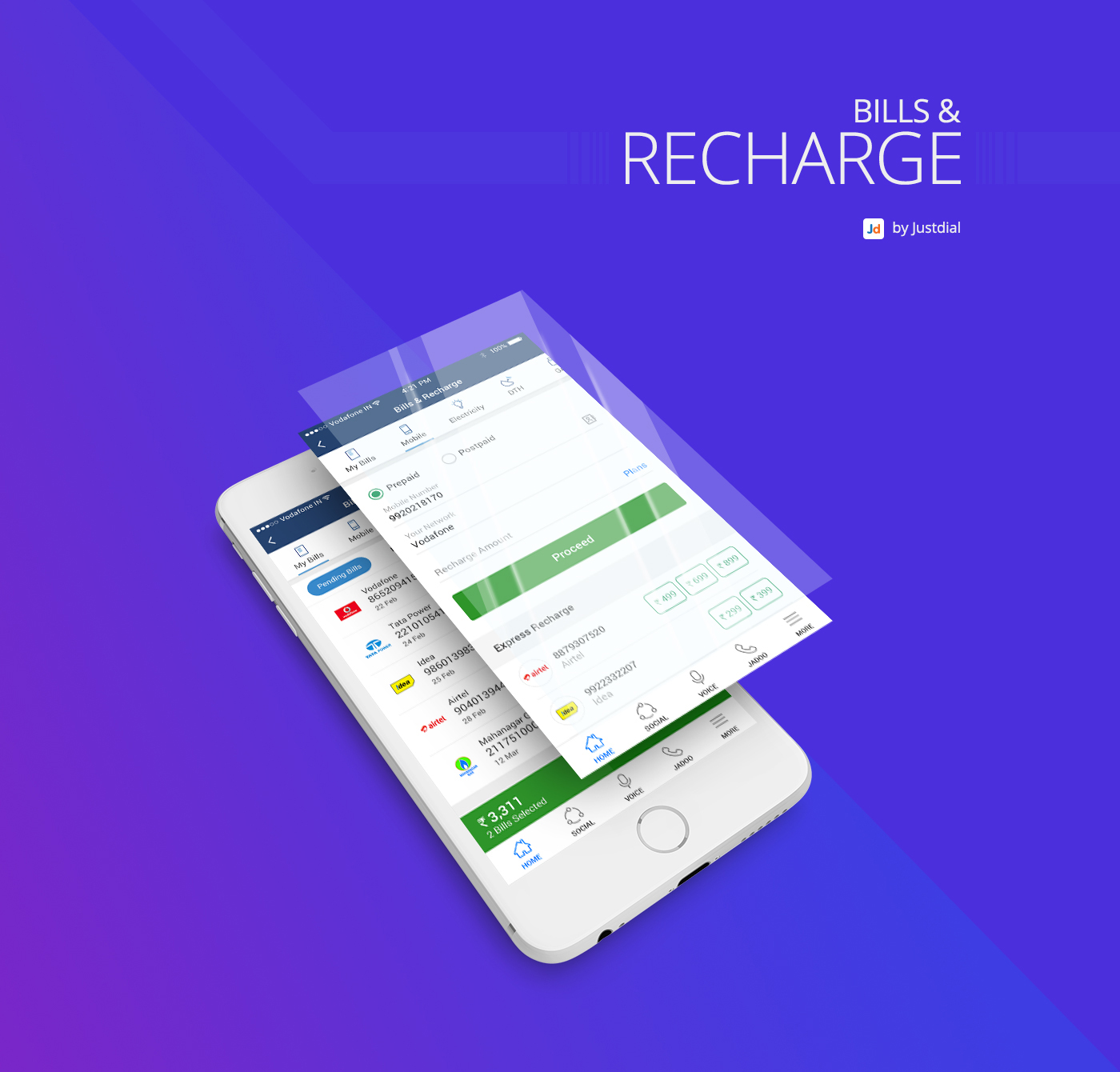 UI ux mobile design Mobile app bills & recharge recharge app UI/UX pay bills