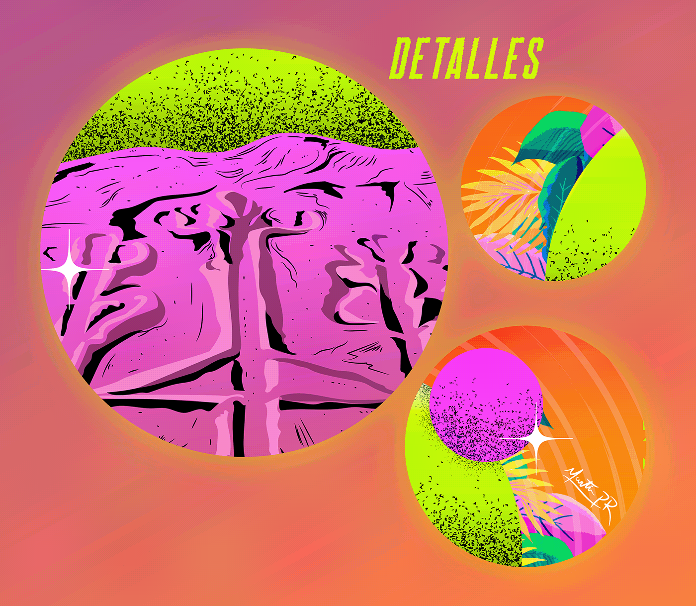 digital illustration psychedelic art electronic music peru graphic design  Digital Art  paracas sunset space art candelabro