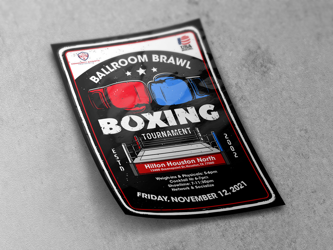 Boxing Boxing Tournament Flyer fight flyer print