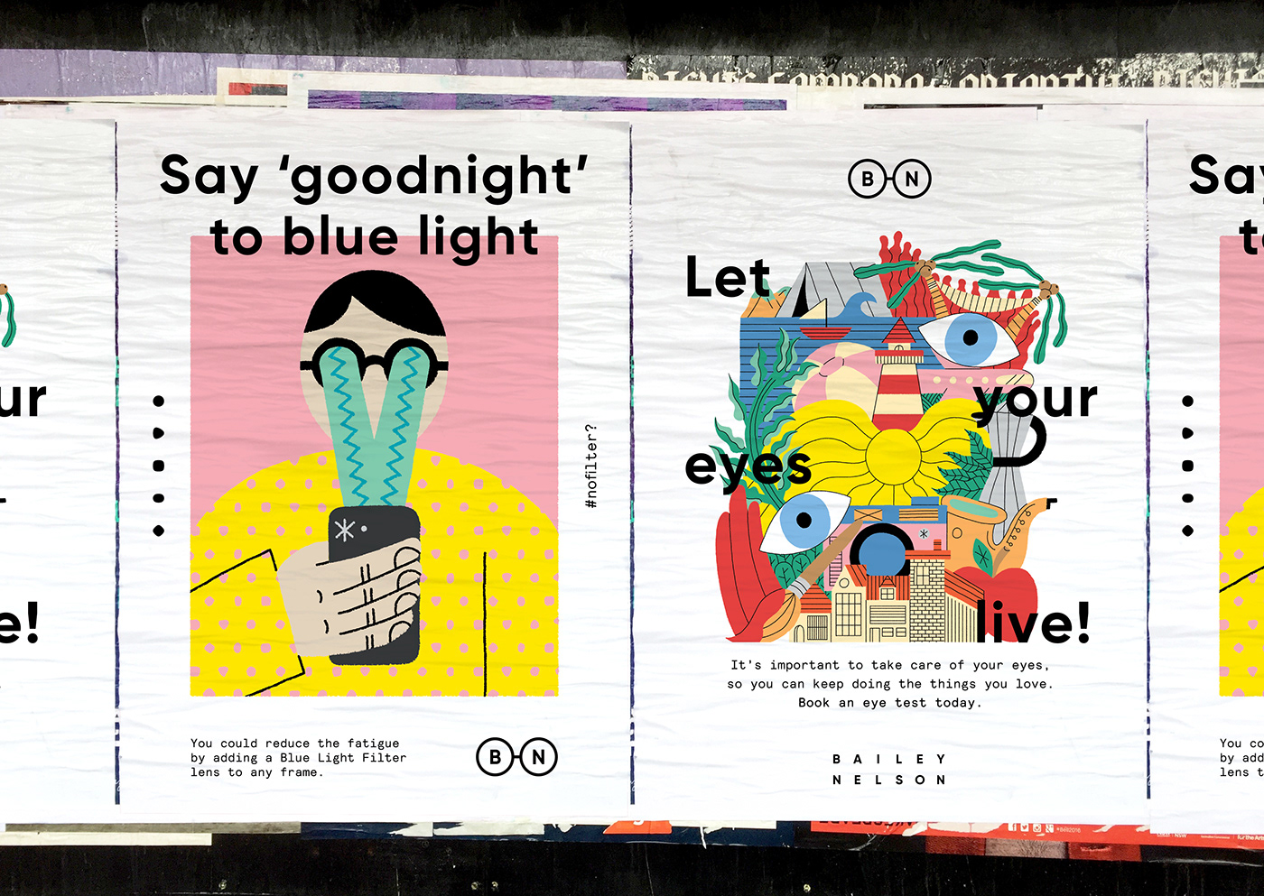 ILLUSTRATION  graphic design  bailey nelson Sunglasses Advertising  marketing   digital design branding  print