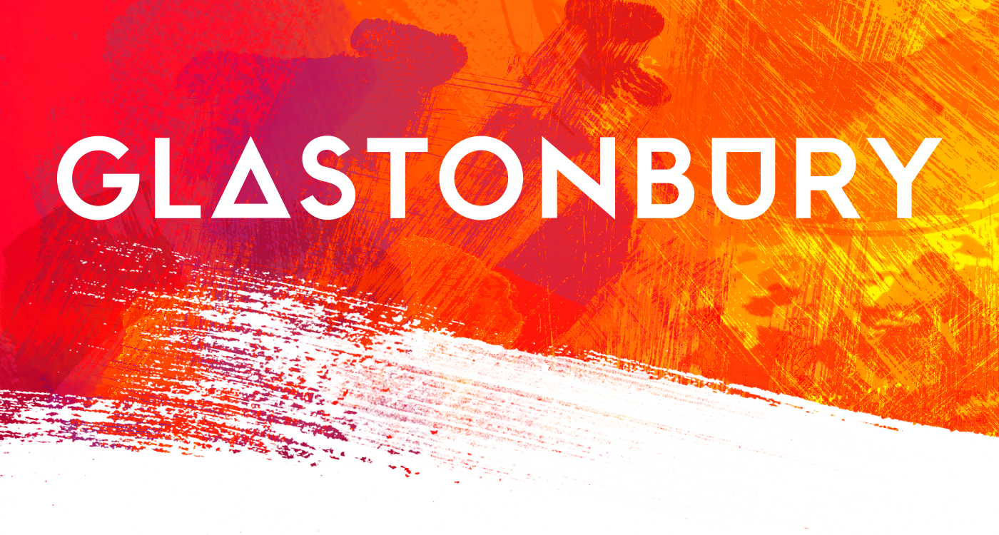 glastonbury glyph paint redesign branding  Logotype Music Festival Student work