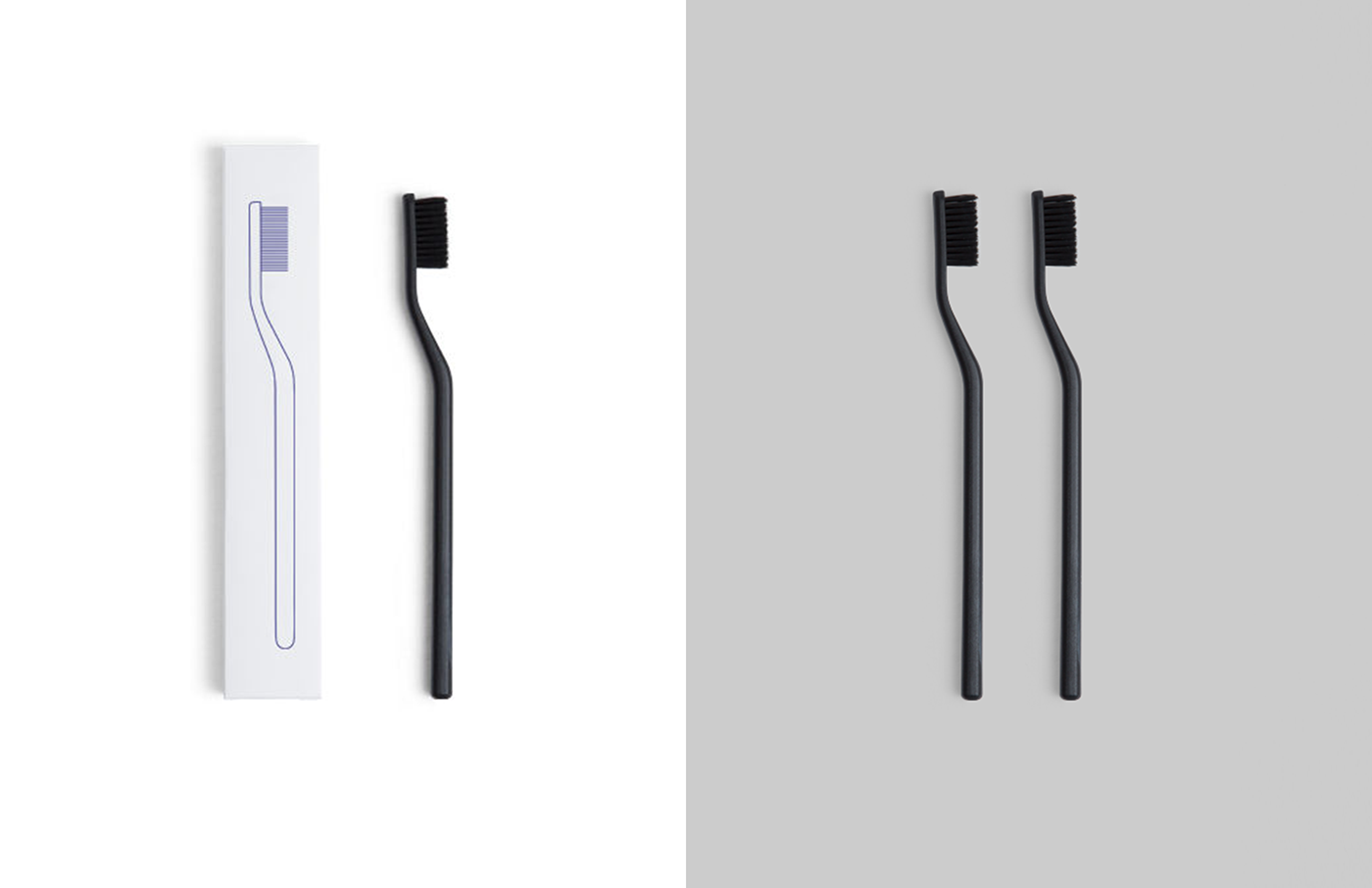 design toothbrush minimal modern industrial design  less is more Blacked