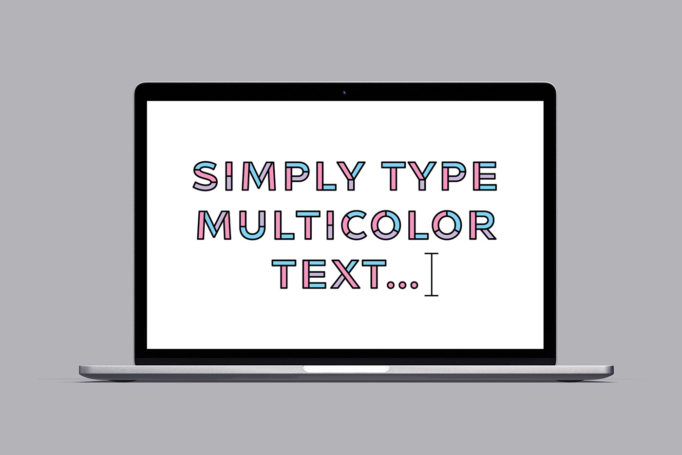 Typeface font svg multicolor multi color colour Opentype Memphis vibrant