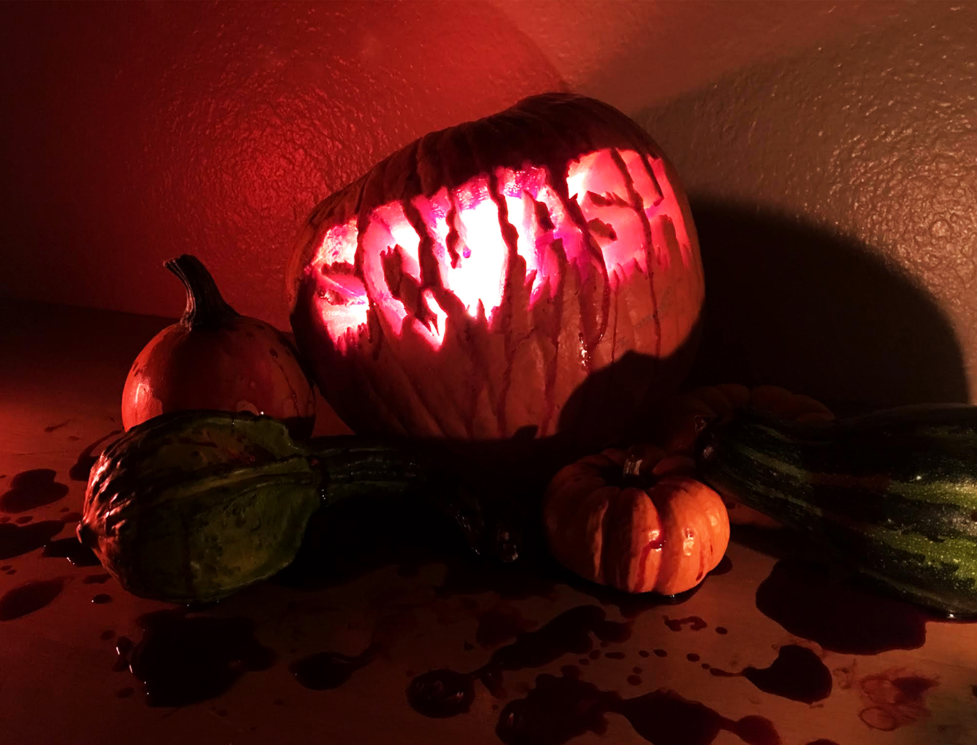 pumpkin squash Jackolantern font Halloween blood vegetables