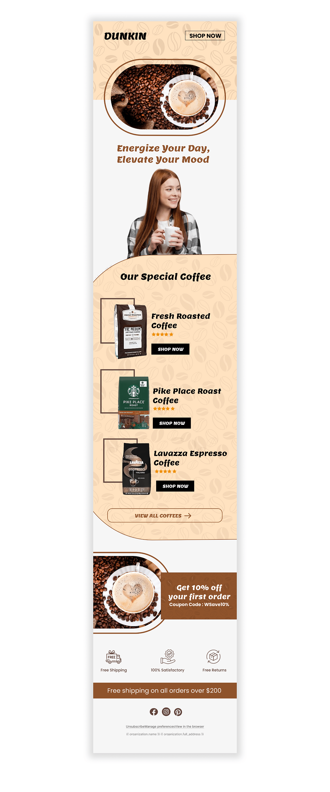Email Design email template newsletter COFFEE EMAIL TEMPLATE