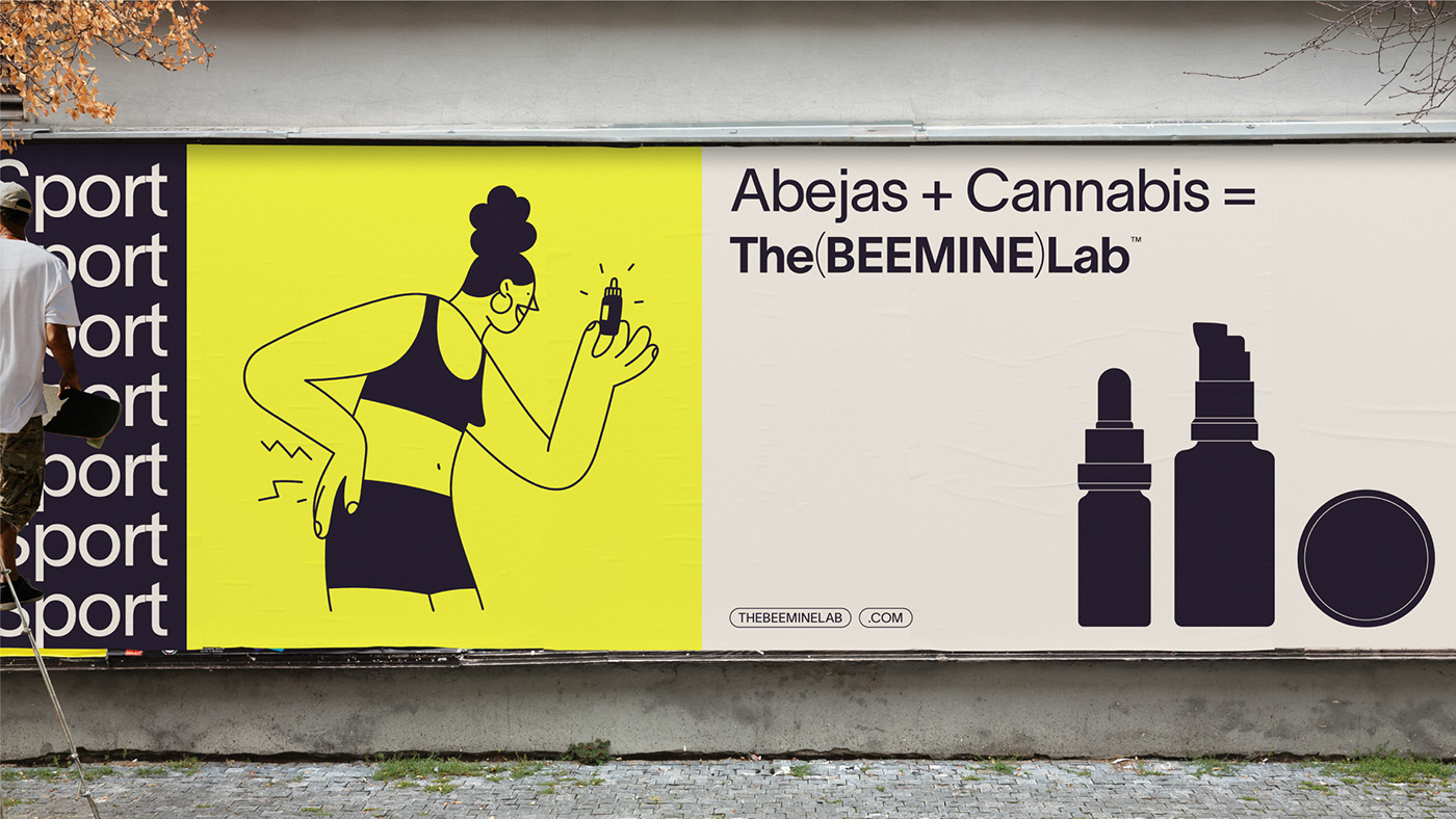 bee branding  CBD editorial ILLUSTRATION  lab Packaging rationalism typography   Wellness