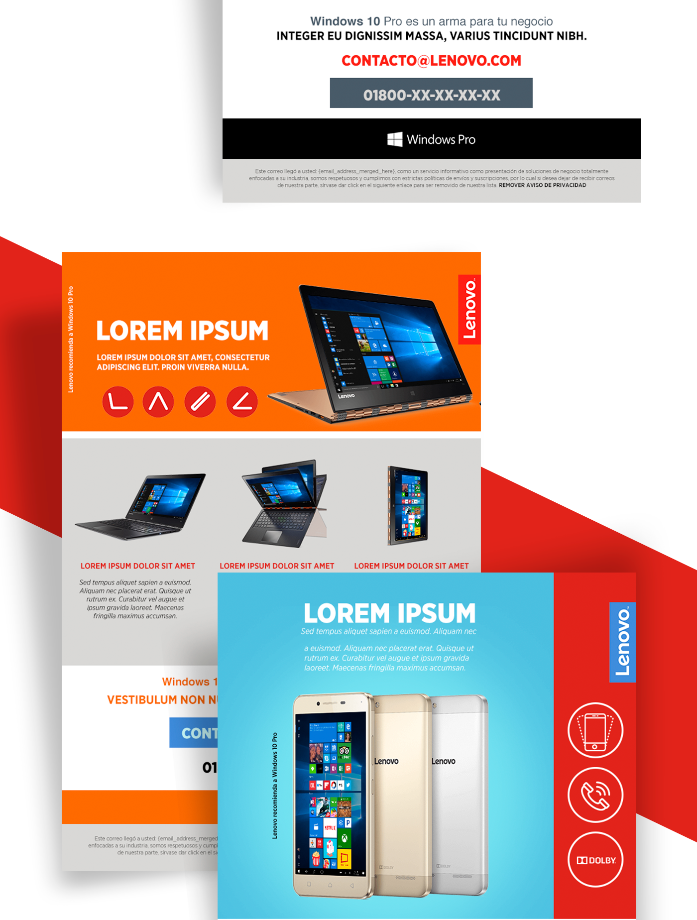 email marketing diseño Diseño web computadoras Lenovo