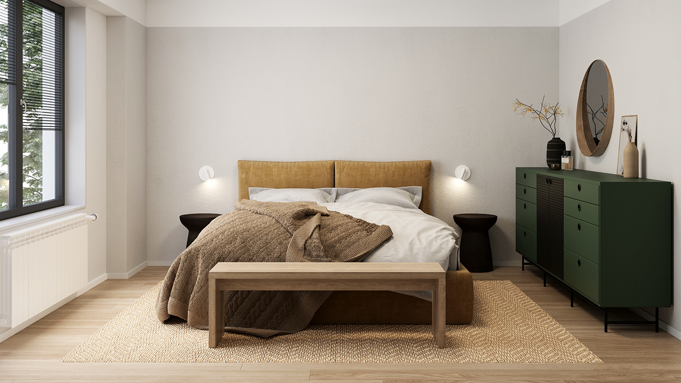 apartment High End interior design  living luxury minimal rattan simple wood
