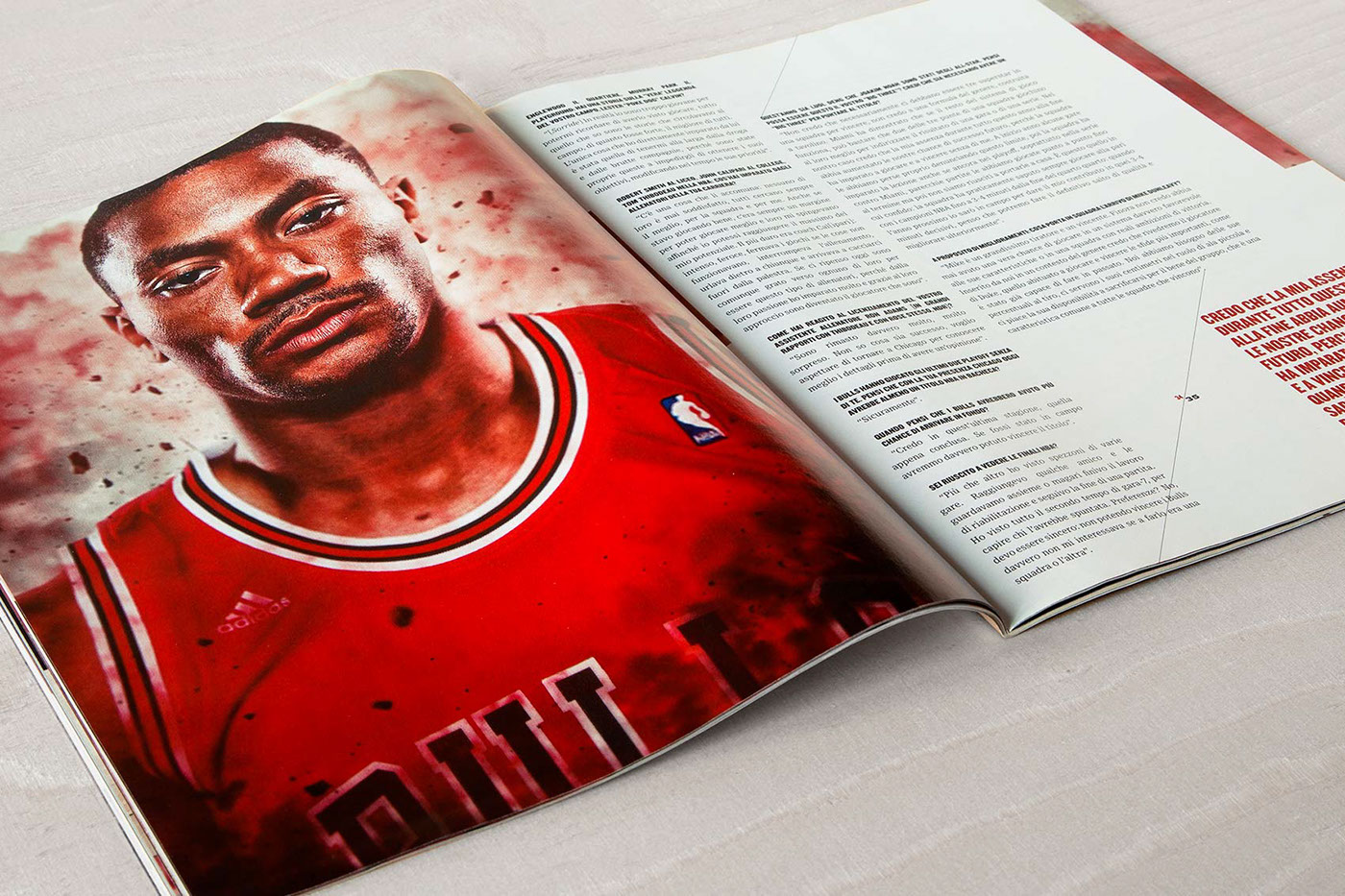 Adobe Portfolio NBA Derrick Rose d rose basketball basket magazine editorial adidas composition athlete