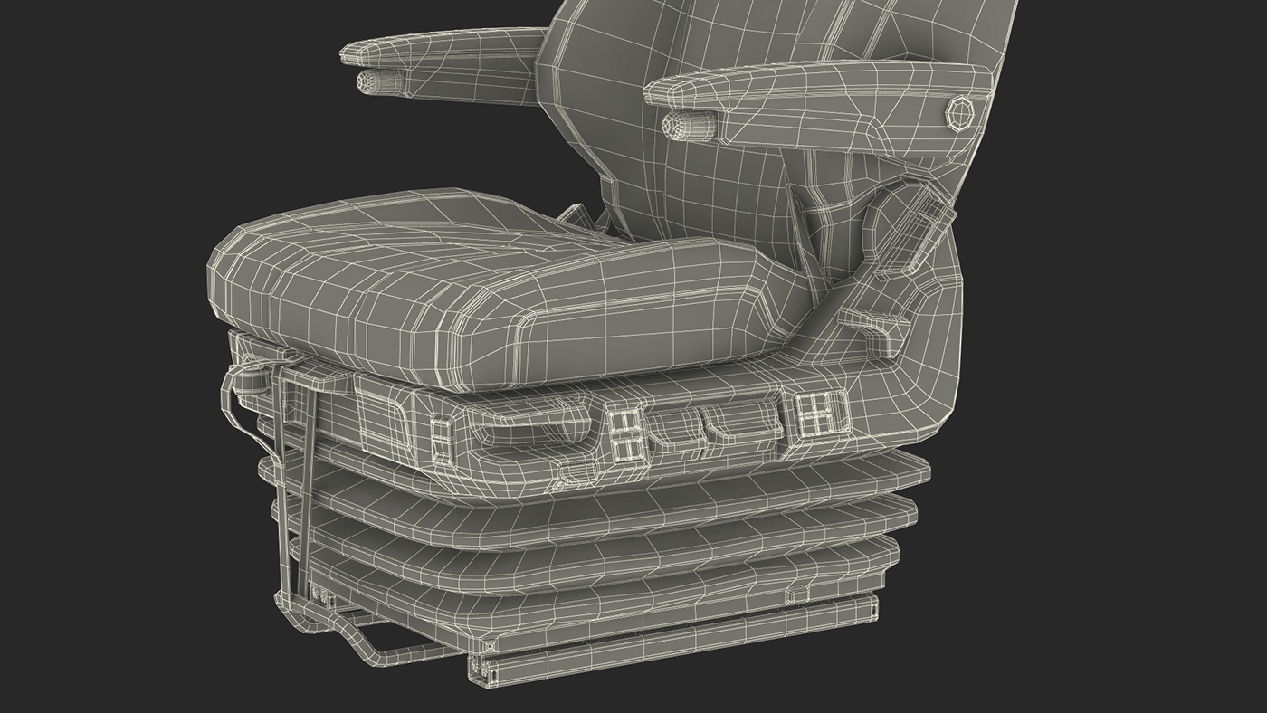 3dsmax Render Technology Technique graphic Auto Truck driver seat 3D_model