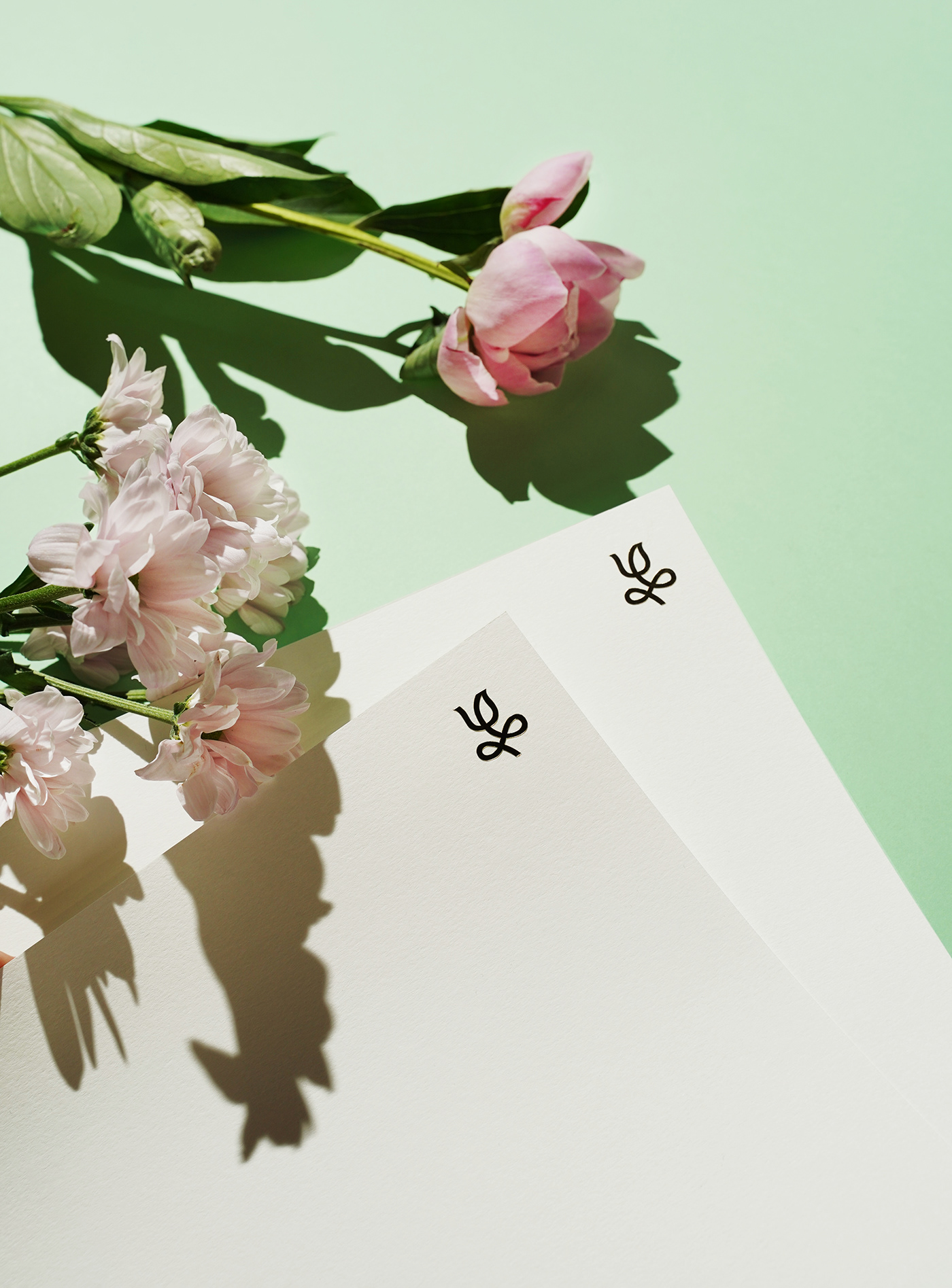 Flowers flowerstudio foil identity logo Logotype Plant plantshop printdesign shop