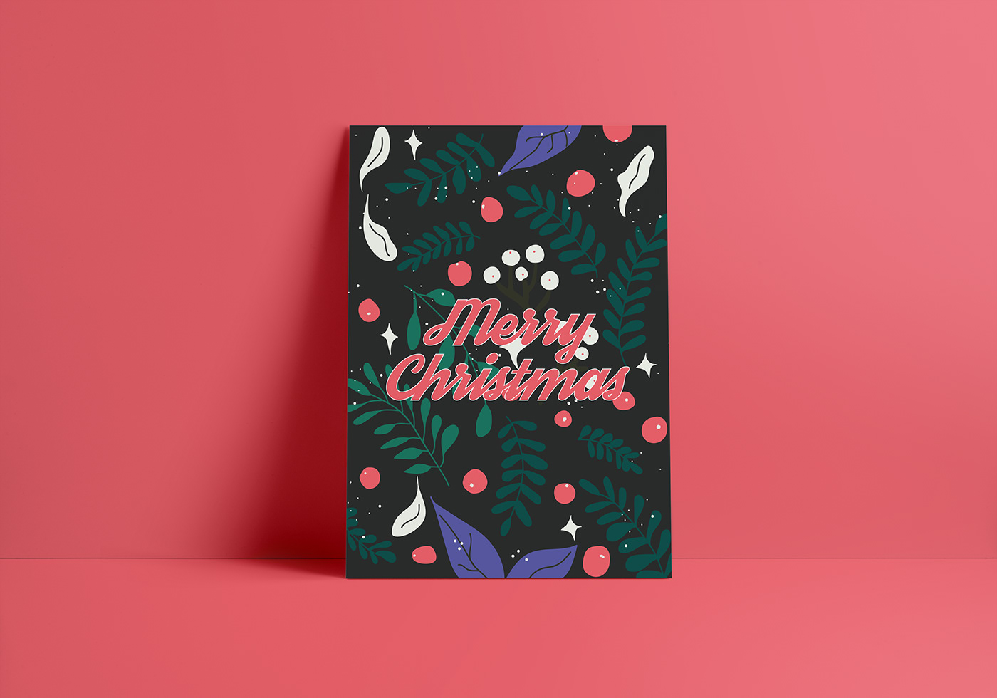 draw ILLUSTRATION  graphic design  design floral girly Christmas colorful