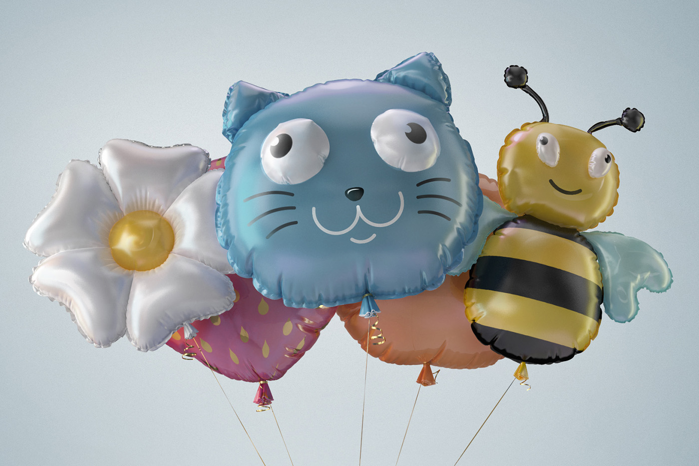 CGI Advertising  creative maccann ILLUSTRATION  allergy baloons 3D making of wip