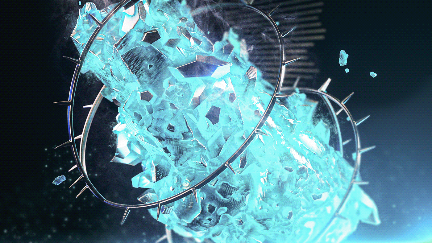 crystals cinema4d volume builder volume mesher Render 3D composition 3D Compostion glass styleframe