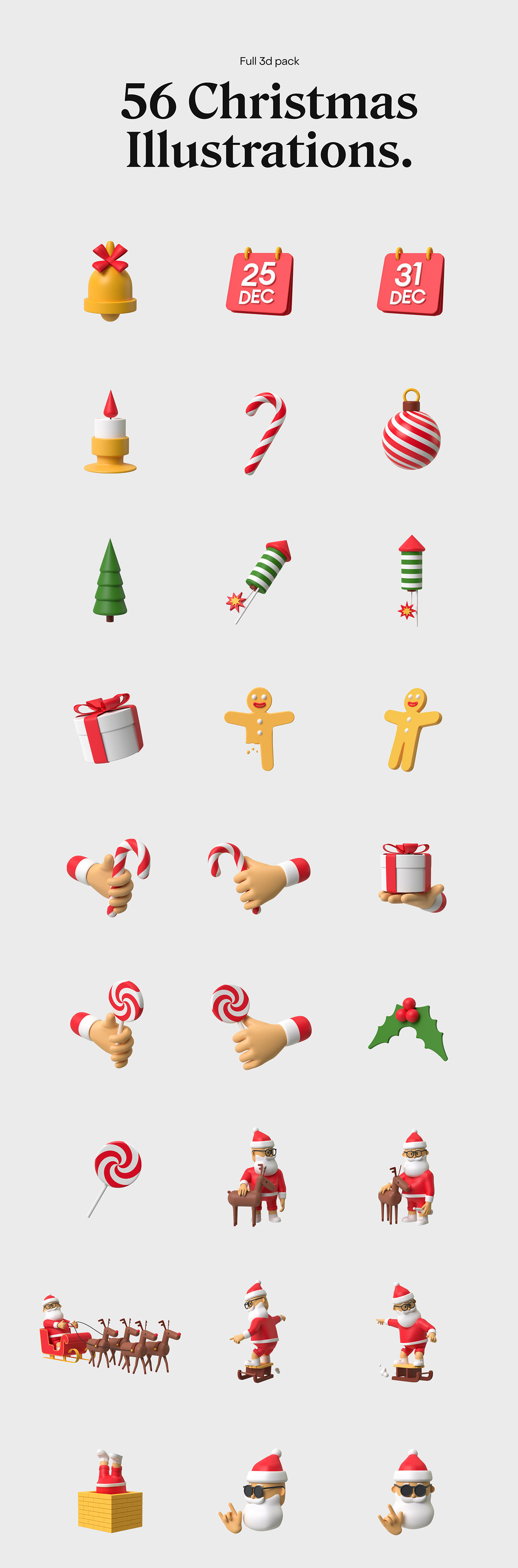 3D 3d icon 3D illustration blender Christmas Figma landing page UI ui design
