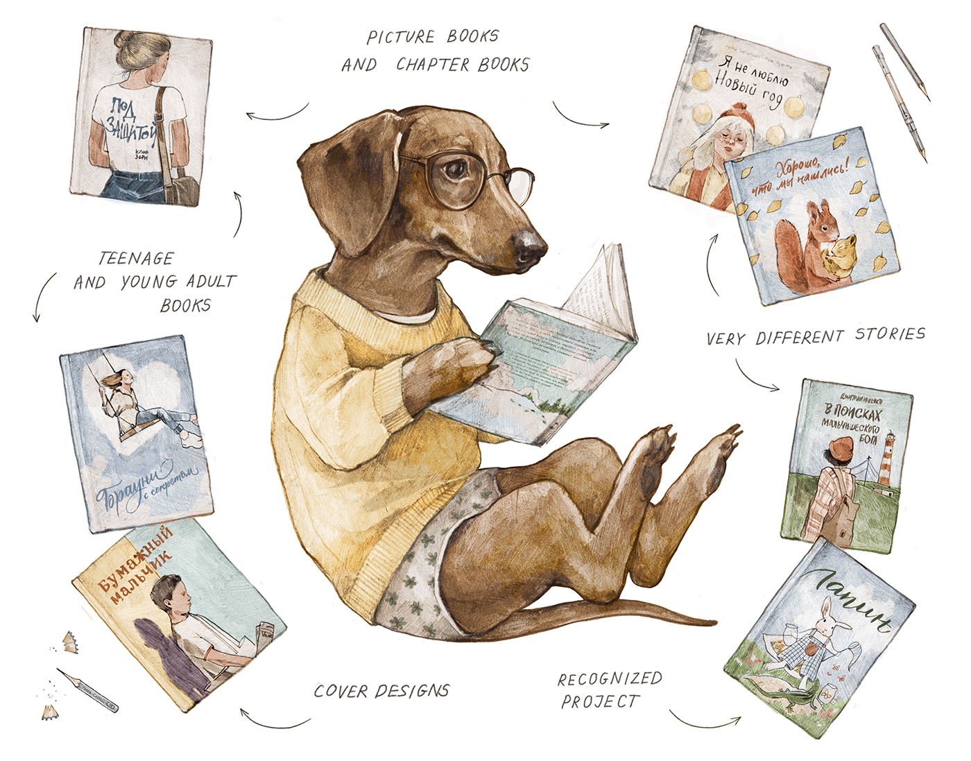 animals Character Character design  children illustration children's book details dog dogs stickers