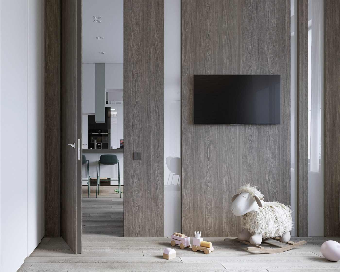 contemporary modern flat apartment Modern flat interiordesign