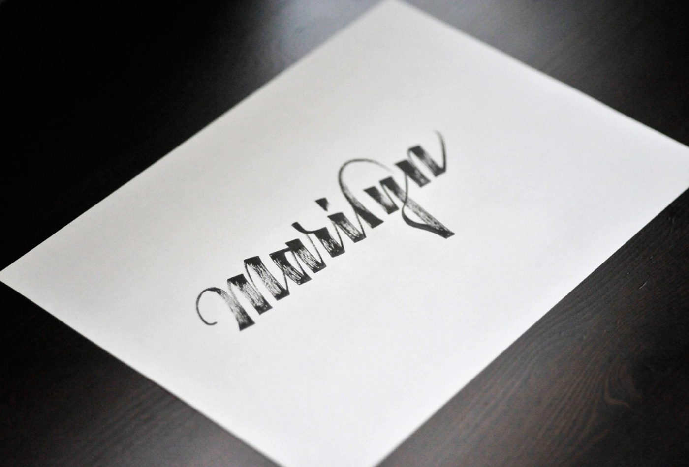 Calligraphy   lettering brush lettering brush ink Pentel marilyn mason vinyl music