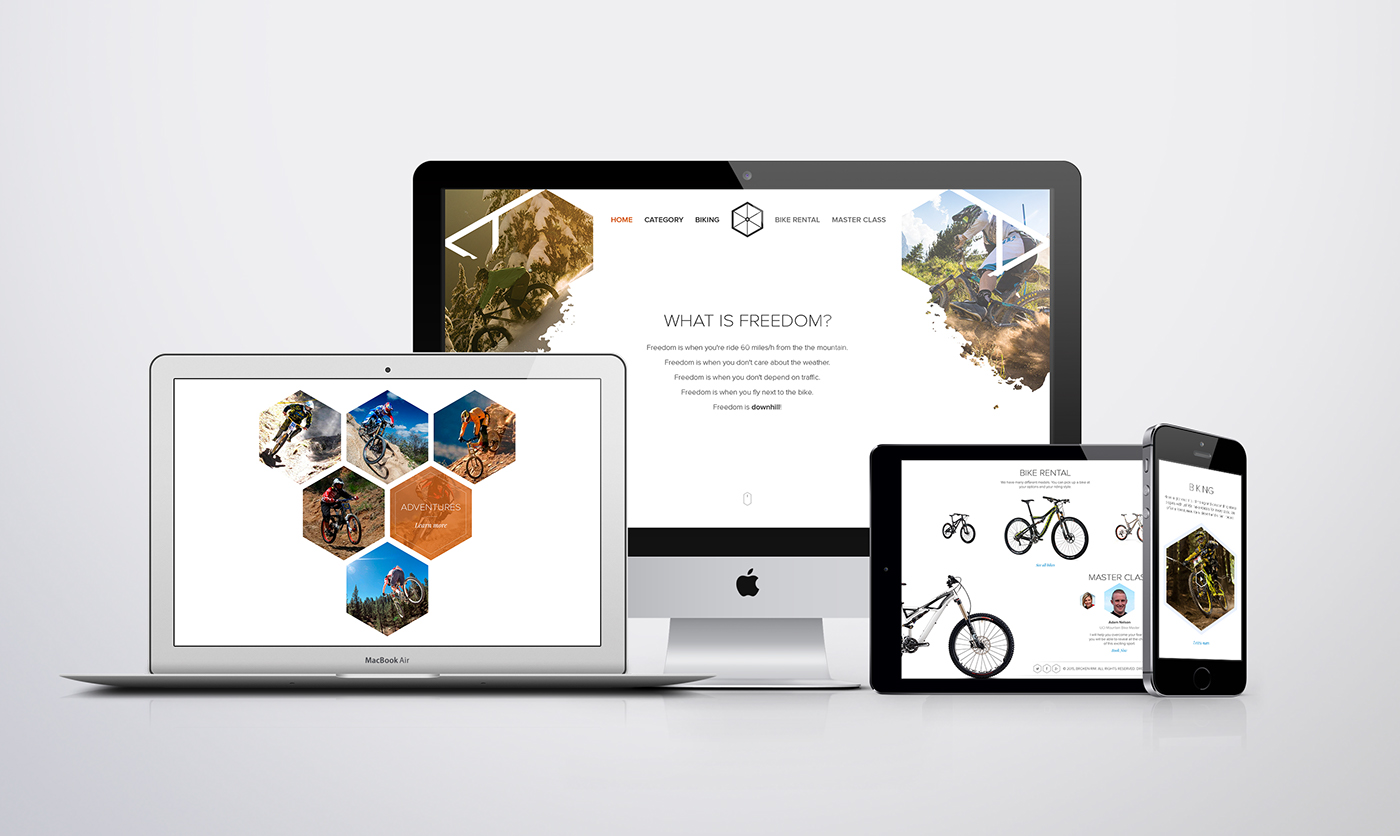 Website sport Bike landing page sales brand resposive