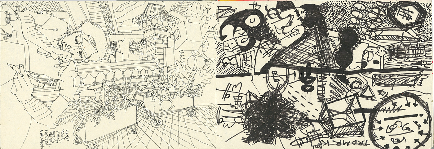 ILLUSTRATION  Hong Kong china sketchbook Drawing  Diary monkey tiger
