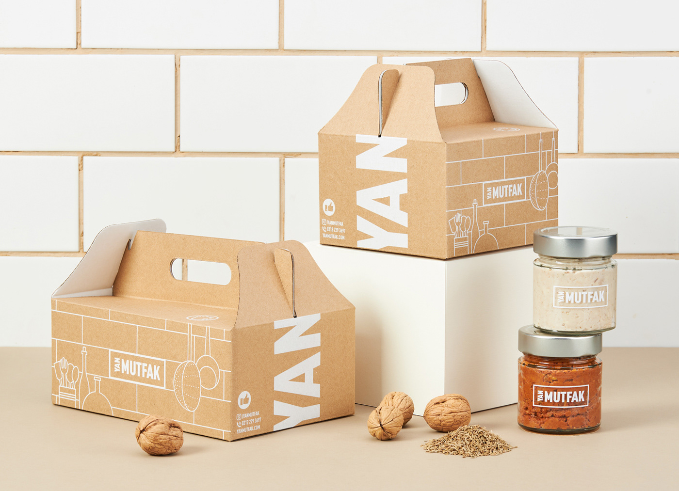 artisanal branding  concept craft istanbul jar kitchen minimal Packaging YAN MUTFAK