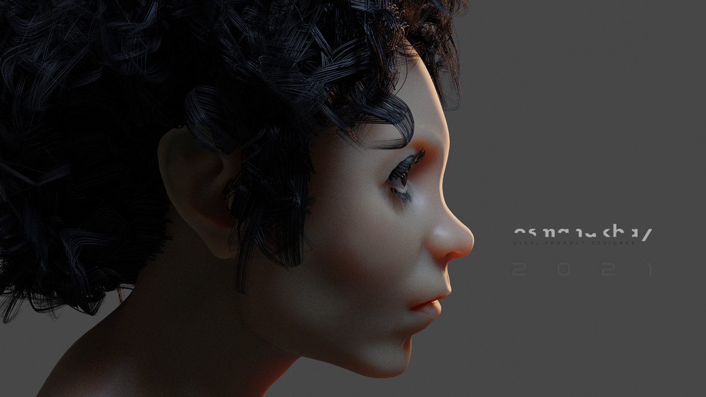 3D 3dmodel art dırector blender gırl head model Sculpt sculptıng
