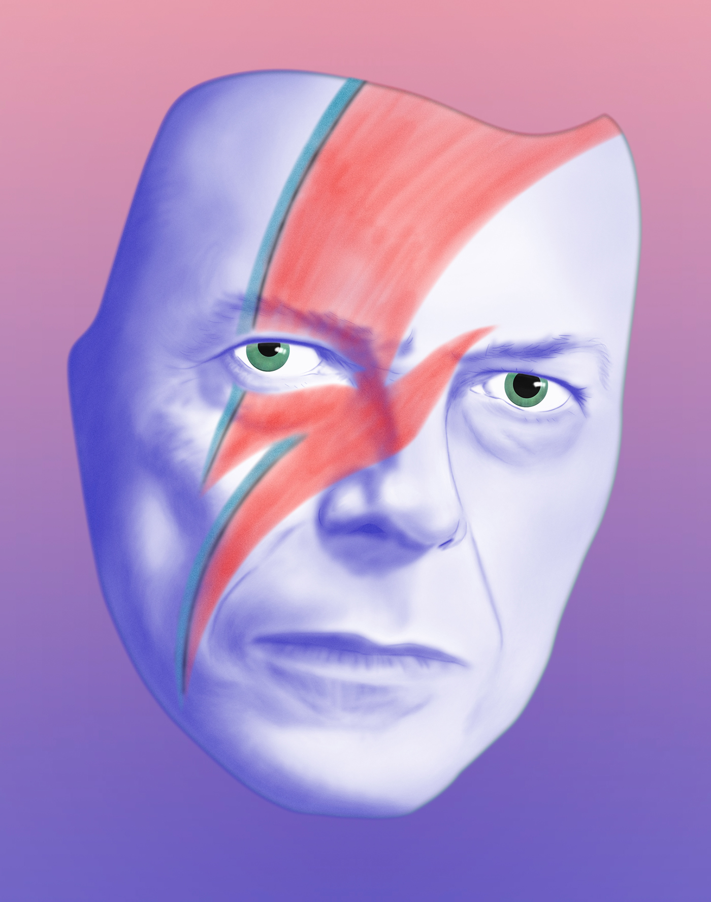 david bowie Bowie Ziggy Stardust starman mask poster music poster rock print