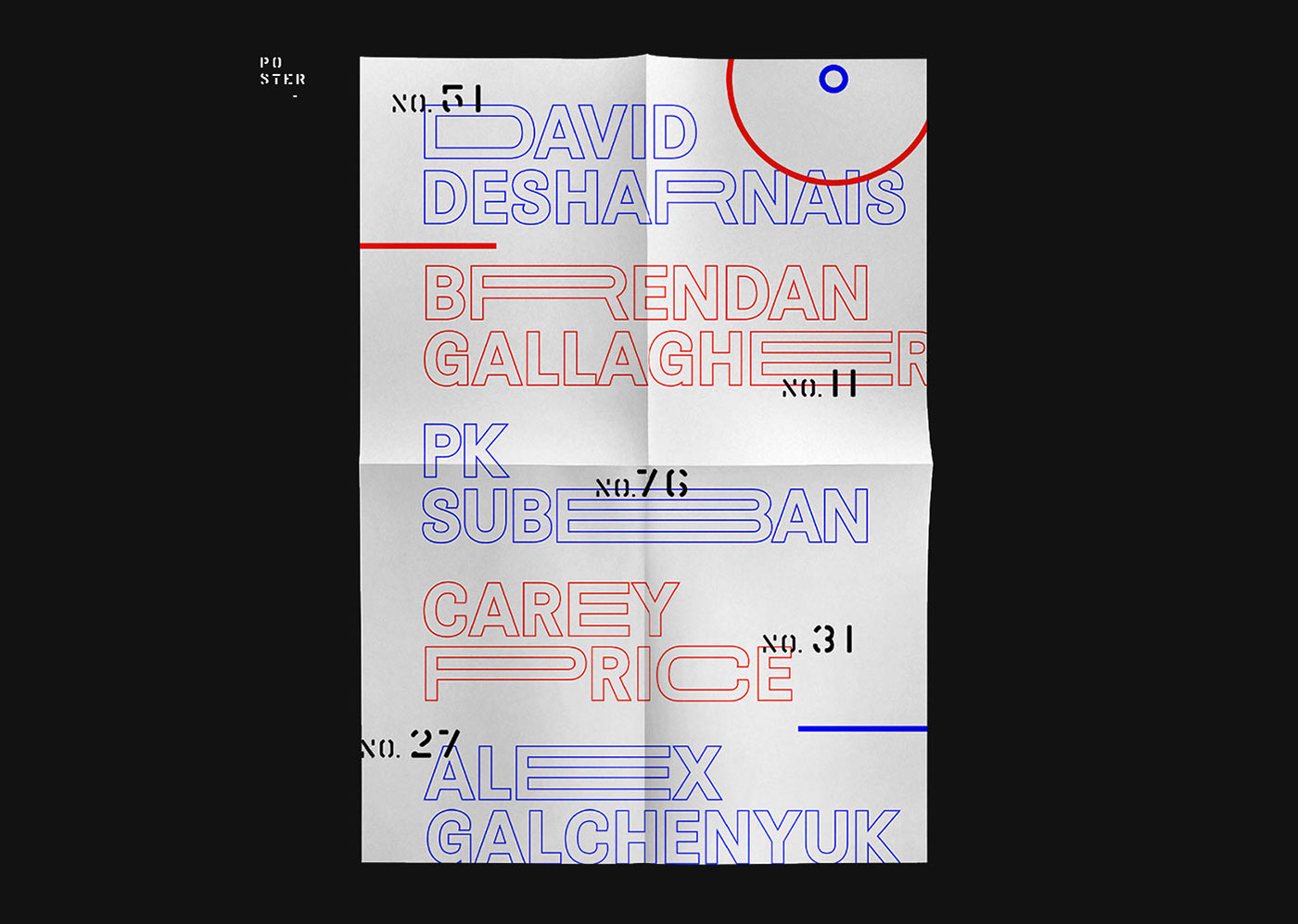 Canadiens Montreal PK subban Carey Price david desharnais Alex Galchenyuk Brandon Gallagher hockey laces tied gradient blue red Cause NHL