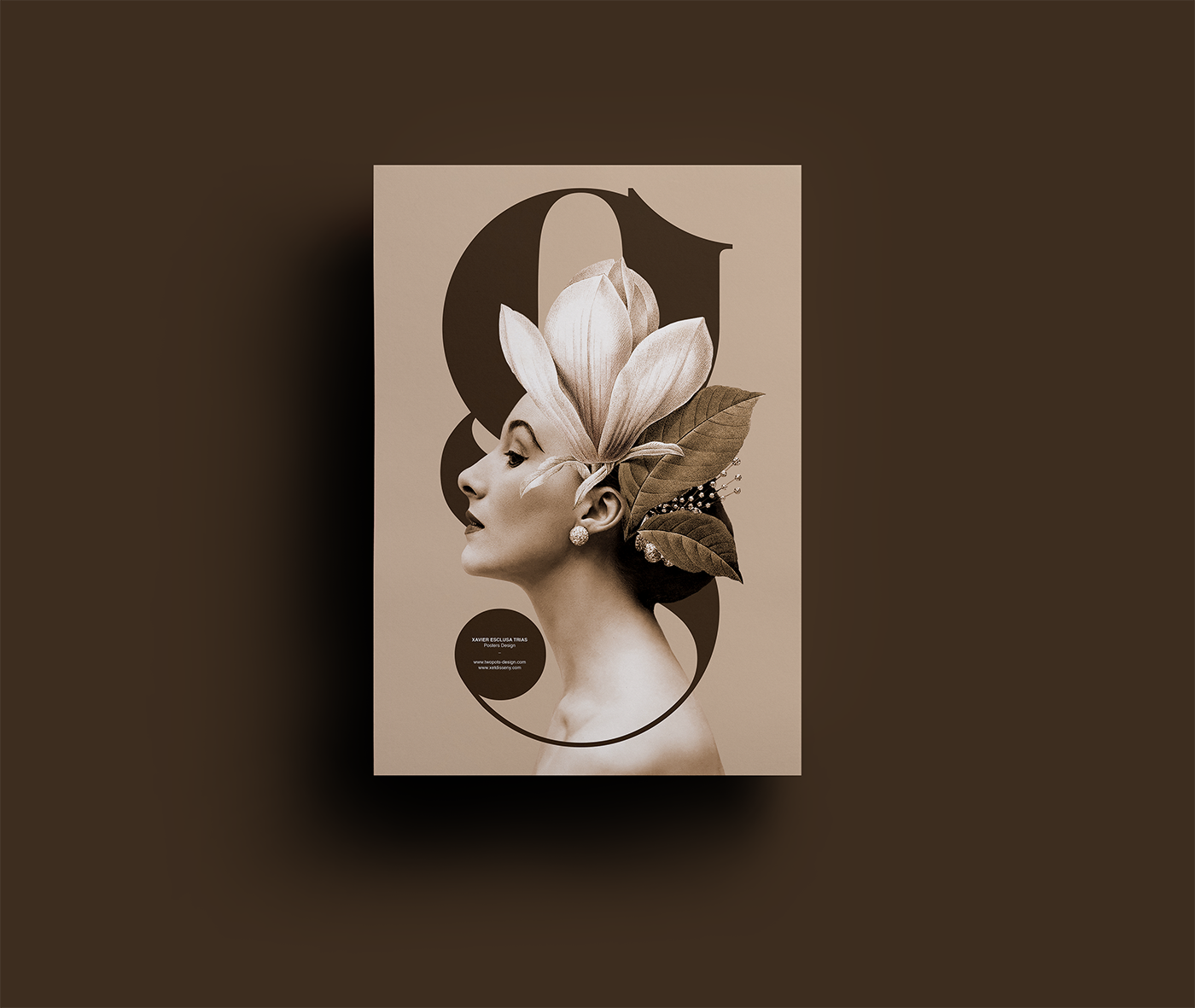Xavier Esclusa Trias Behance maDame type minimal Twopots bcn poster bauhaus Swiss Poster Flowers design Minimalism