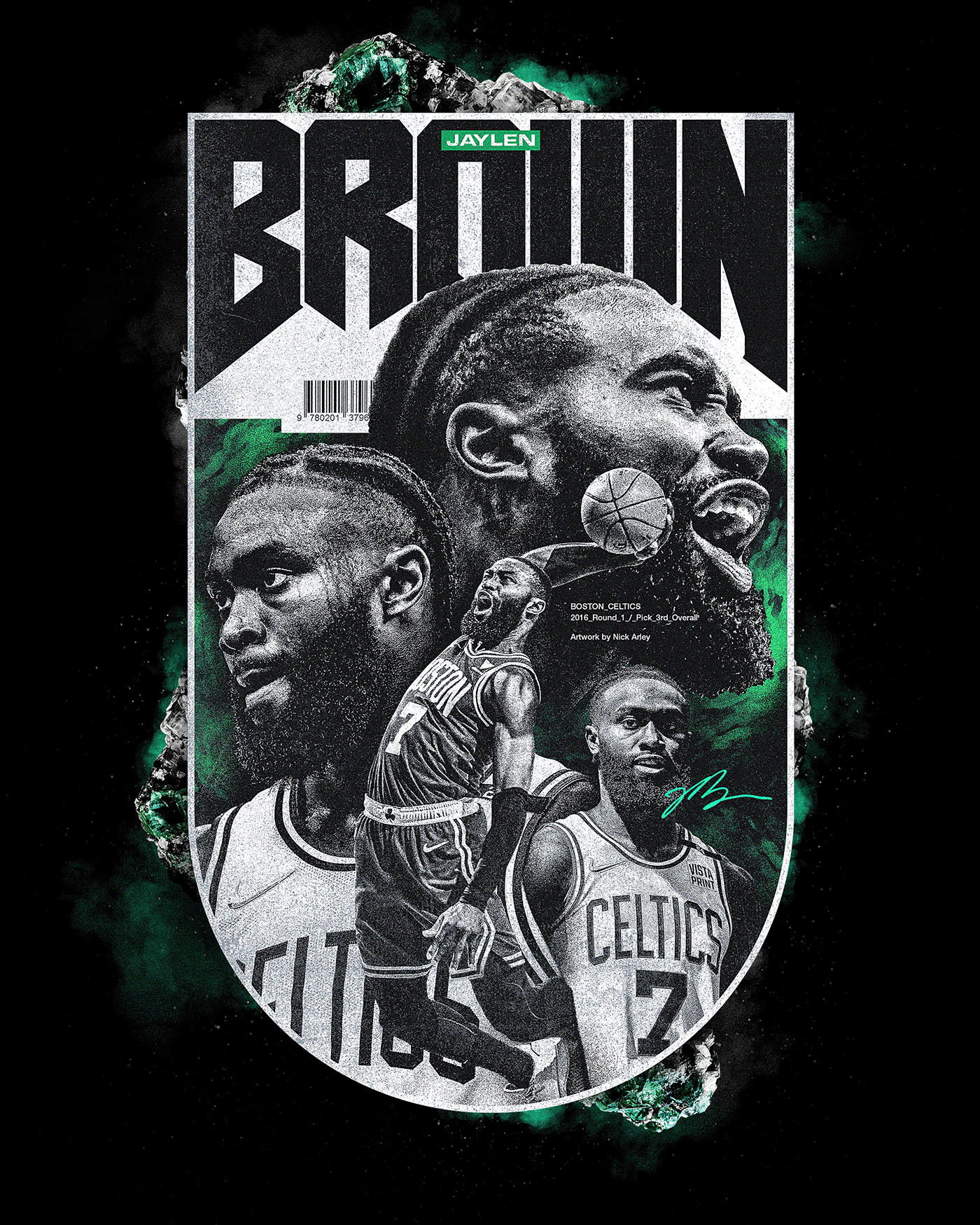adidas basketball Boston Celtics grunge jaylen brown minimal modern NBA Nike sports