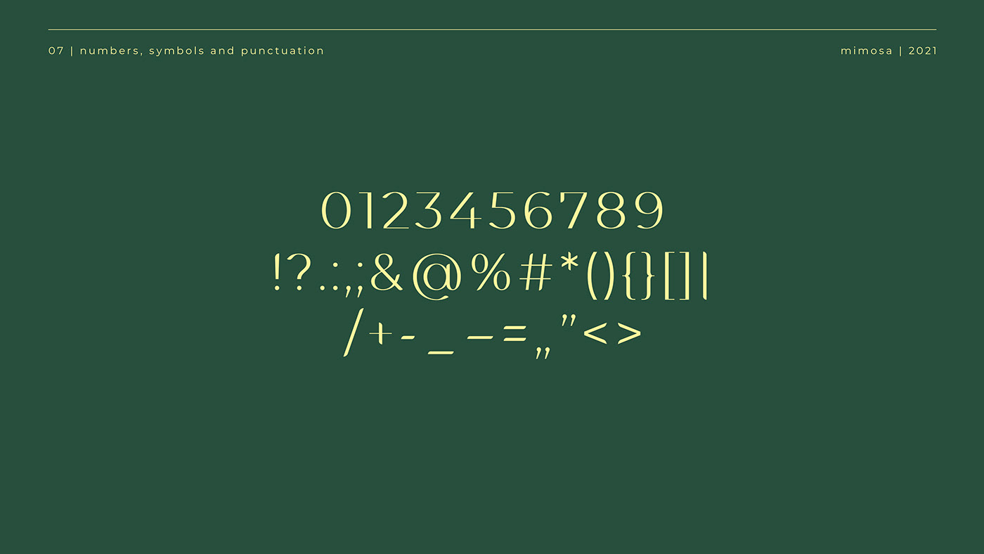 font mimosa type Typeface typography  