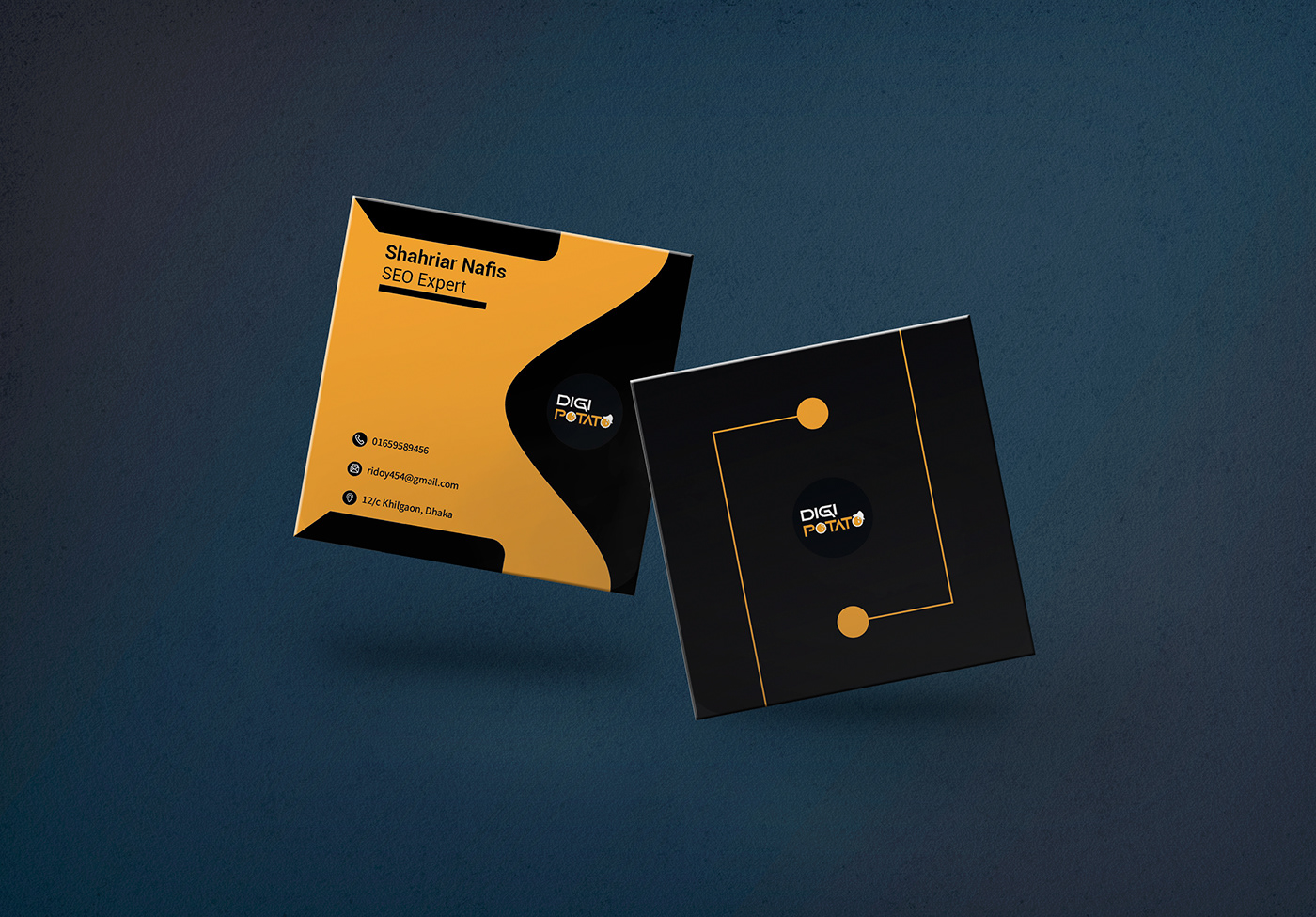 design Graphic Designer Brand Design designer business card Business Cards Business card design square Mockup brand identity